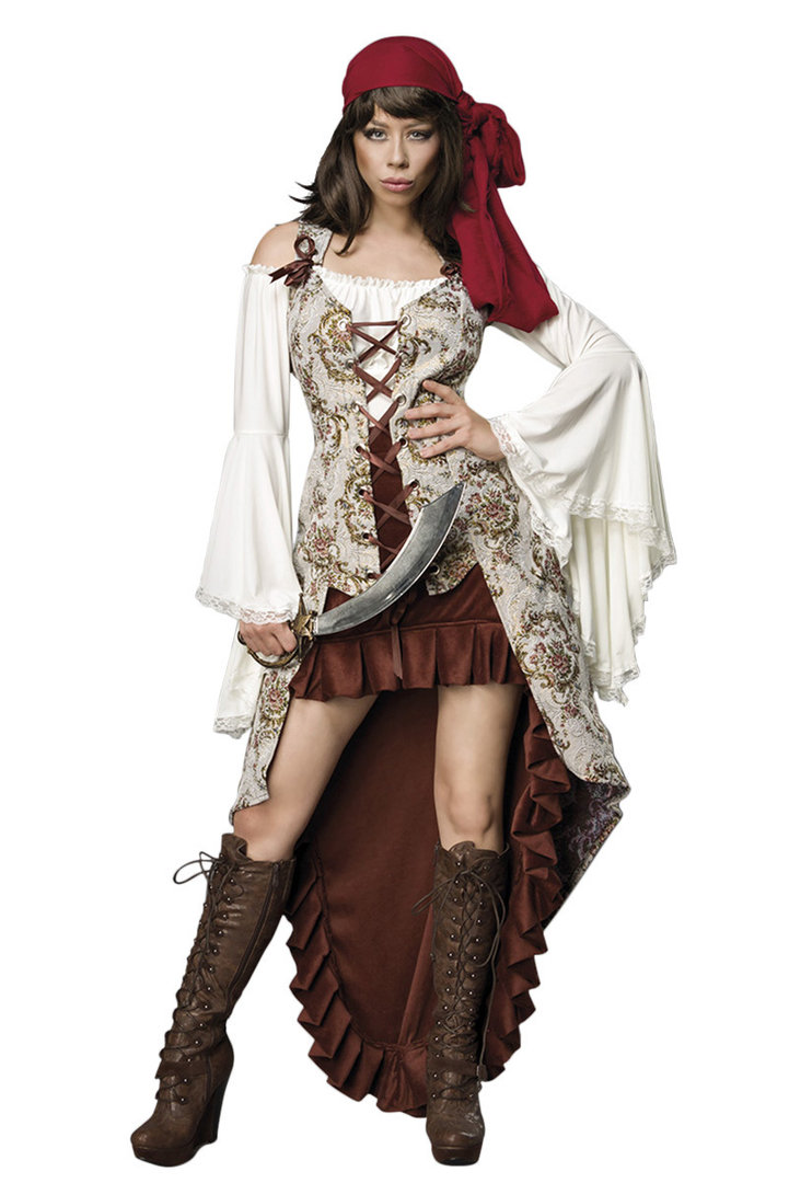 Elegantes Piratin Kostüm Set