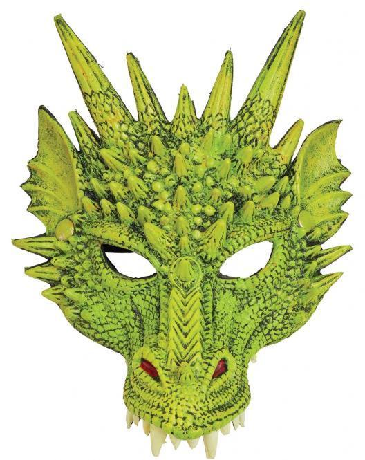 Maske Drache grün