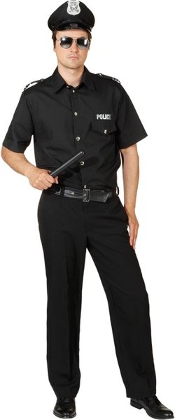 Police Man schwarz