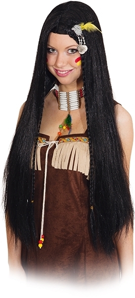 Perücke Indianerin Kiowa, schwarz