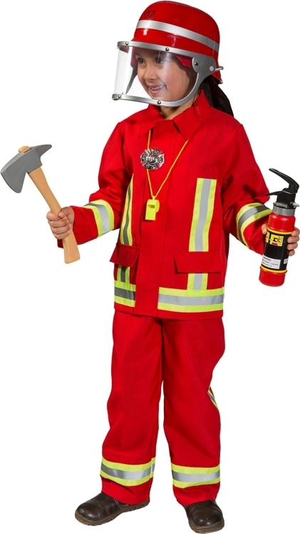 Feuerwehr Kostüm rot