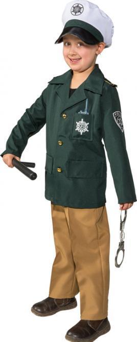 Polizist grün Kostüm