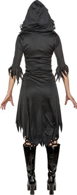Kleid schwarz mit Kapuze