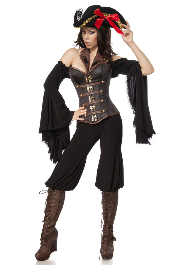 Piratin Kostüm Set
